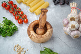 Round Olive Wood Mortar - Timeless Kitchen Essential